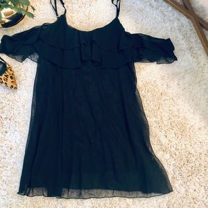 Dresses - Black party dress off the shoulder with straps XL Dresses - Black party dress off the shoulder with straps XL